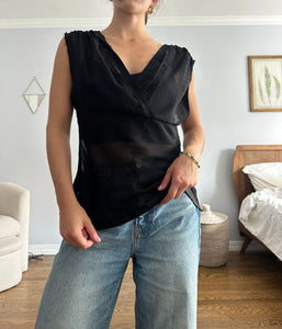 Sheer Velvet Clip Dot Blouse