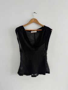 Sheer Velvet Clip Dot Blouse