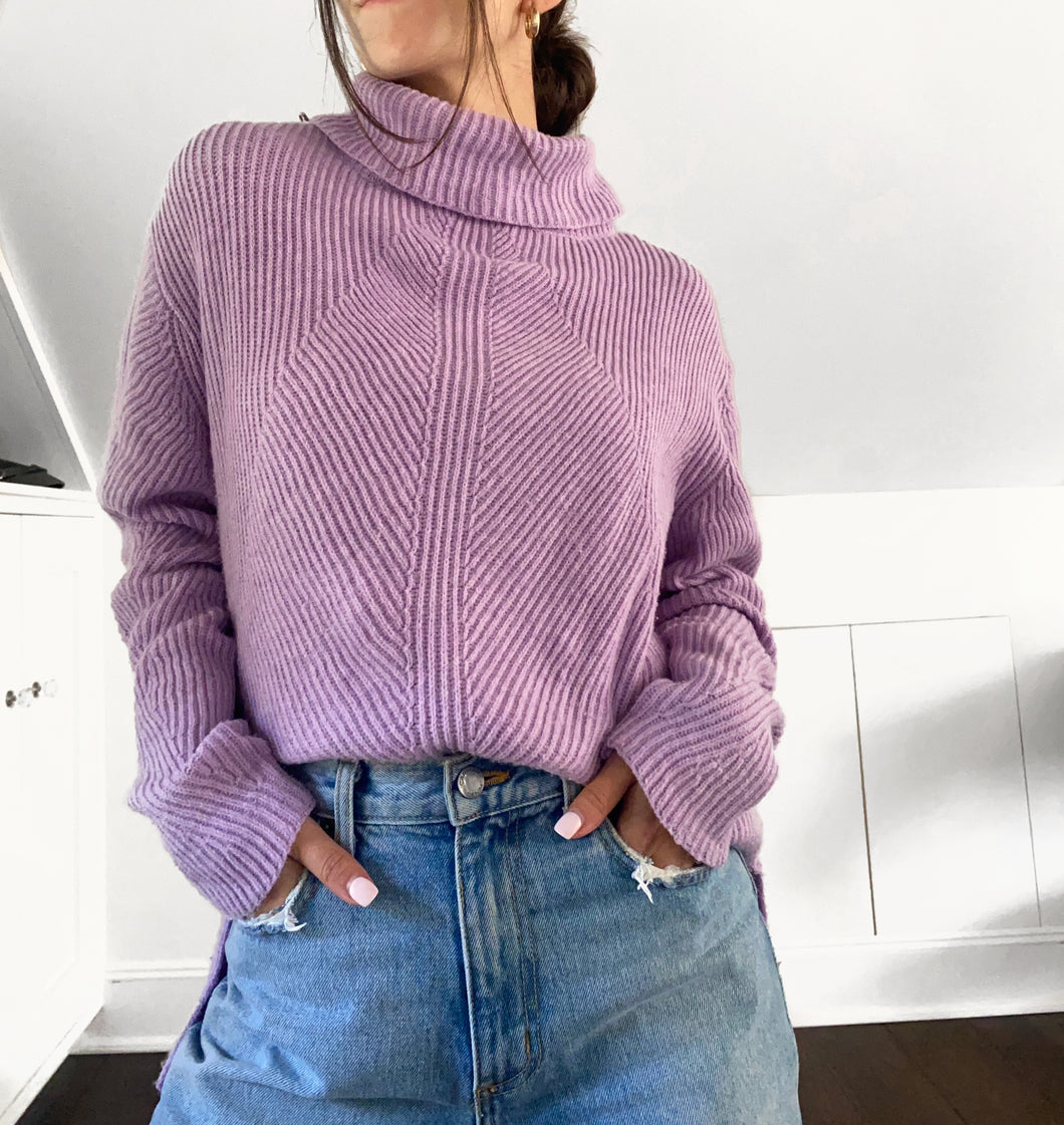 Lilac Turtleneck Sweater