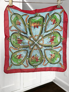 Vintage Silk Printed Scarf