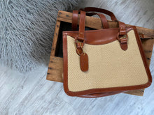 Load image into Gallery viewer, Vintage Etienne Aigner Straw/Leather Tote
